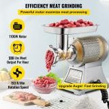 SucceBuy 122 Kg/H 250 KG/H Moedor de Carne Elétrico Picador Processador de Alimentos Pesado Eletrodomésticos Máquina Moedora Comercial