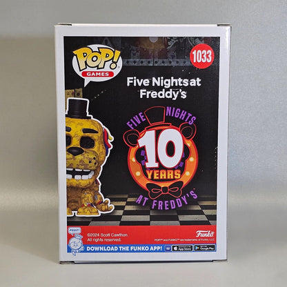 Withered Golden Freddy 1033 Bonecos FUNKO POP Five Nights at Freddy's 3.9inch Figura de Vinil Colecionável Edição Limitada Brinquedo de Presente