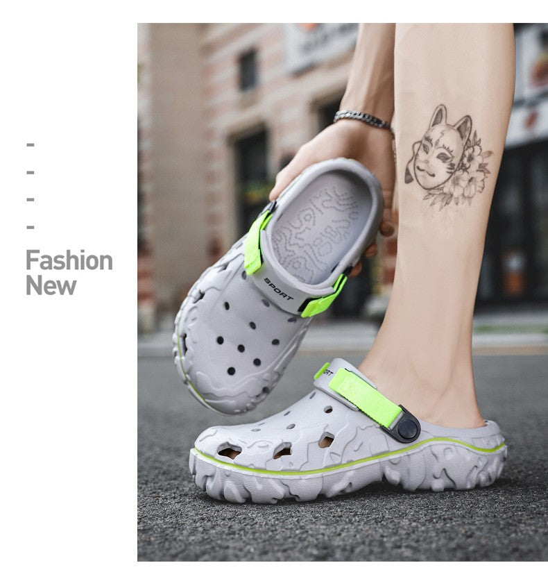 2025 Summer New Breathable Soft-Sole Outdoor Sports Sandals  Versatile Casual Two-Way Trendy Sandals