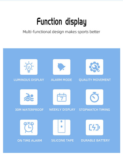 TPW 36mm Midsize Digital Watch For Women Teenage  Meter Water Resistant