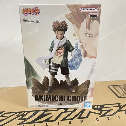 Bandai Naruto Anime Figures Shippuden Akimichi Choji Memorable Saga Action Figure PVC Modelo Estatueta Colecionável Brinquedo Presente de Aniversário
