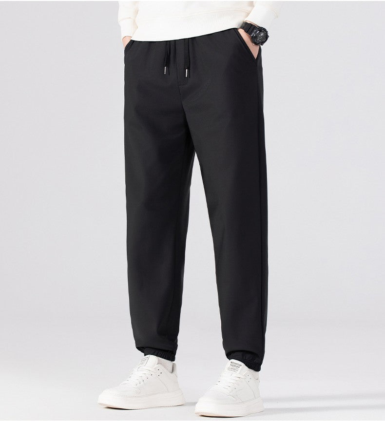 Winter Running Pants Men's Outdoor Waterproof Windproof Thickened Jogging Sports Trousers Warm Fitness Sports Casual Long Pants