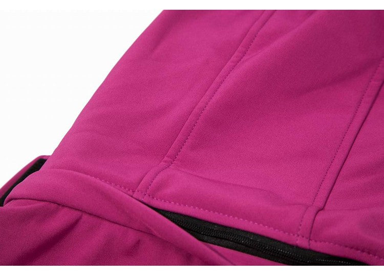 Women's Hiking Jacket Long Soft Shell Fleece Outdoor Windbreaker Camping Trekking Climbing Female Coats Winter