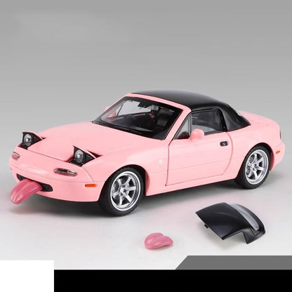 Miniatura 1/32 MX5 Liga Fundido Metal MX-5 Modelo de Carro de Brinquedo Veículo com Som e Luz Coleção Hobbies Presentes para Crianças Meninos Meninas