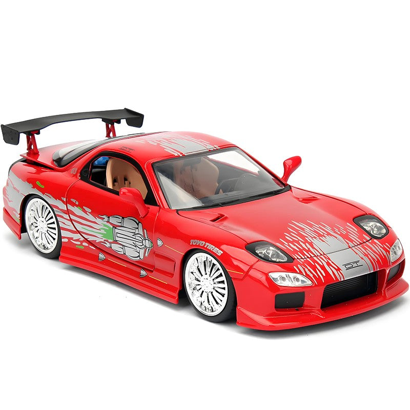 JADA 1:24 Doms Mazda RX7 Alloy Car Diecasts & Toy Vehicles Car Model Miniature Scale Model Car For Children
