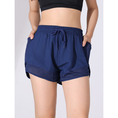 Summer sports shorts, women's loose casual anti-walking, light speed drying, high-waisted running, fitness, yoga, thin, breathab