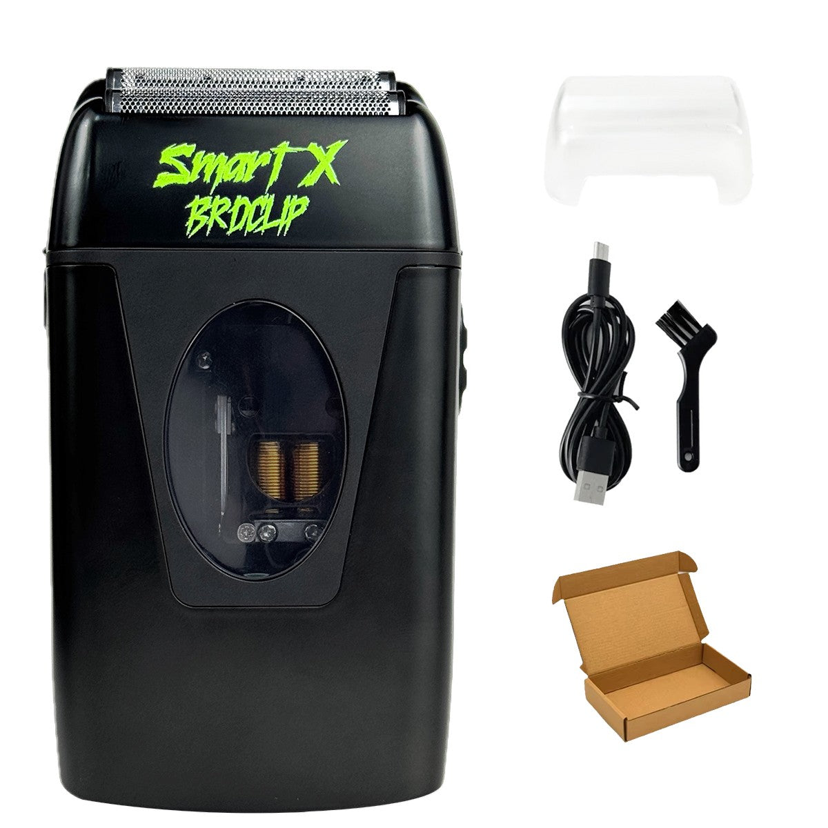 9000RPM BRDCLIP BRD999 Magnetic Motor Professional Electric Men's Beard Trimmer Double Foil Shaver USB Hair Cutting Machine