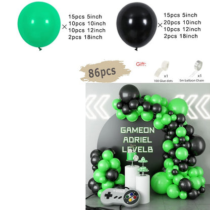 Black and Gold Balloons Garland Arch Kit with Starburst Foil Balloons for Wedding Birthday Family Party Decorations Supplies