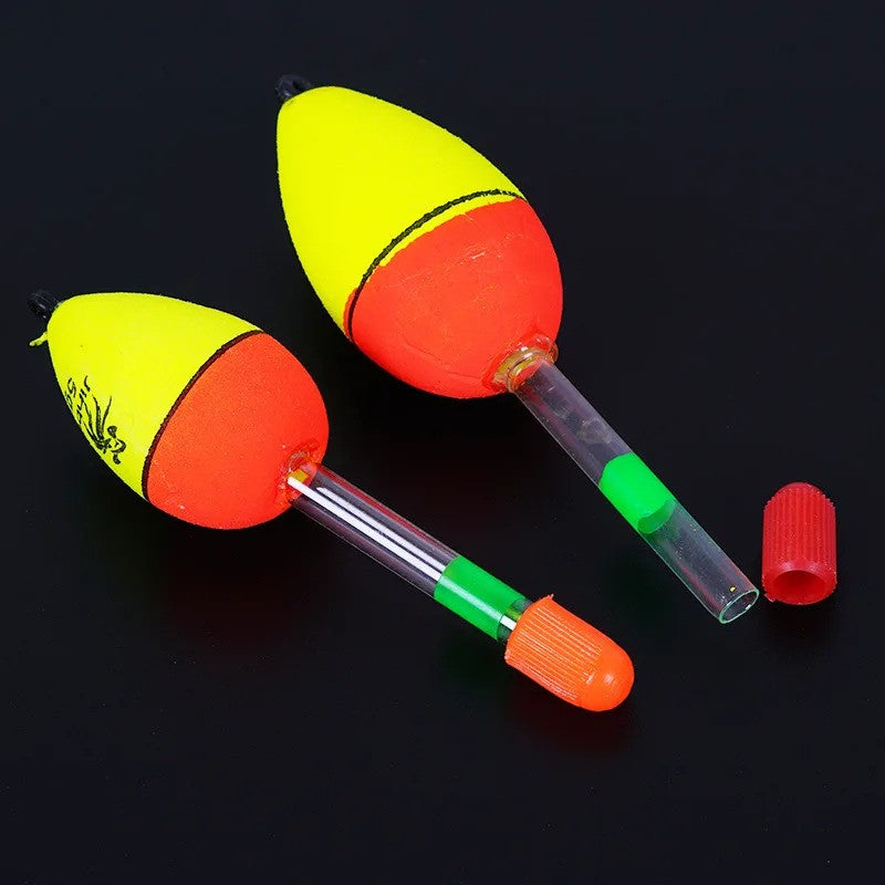 2/10pcs EVA Luminoso Pesca Noite Flutuante Luz Vara Espuma Plástica Bobber Mar Pesca em Rocha Chumbadas Flutuadores Acessórios de Pesca