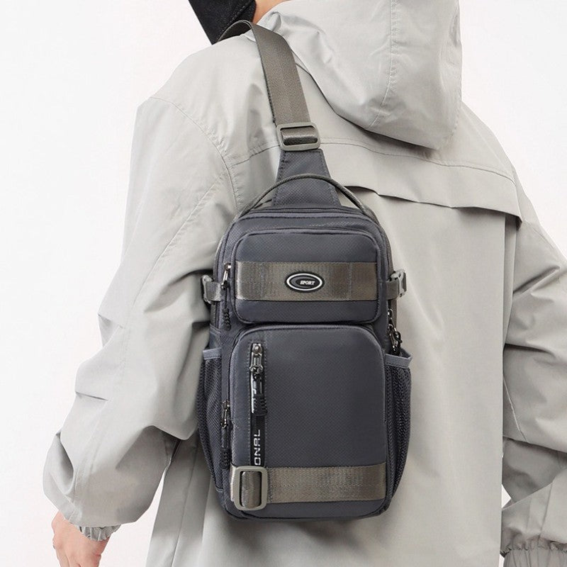 Men Riding Backpack Large Capacity Chest Bag Lightweight Crossbody Sling Bag Casual Outdoor Shoulder Pack for Men Crossbody Bags