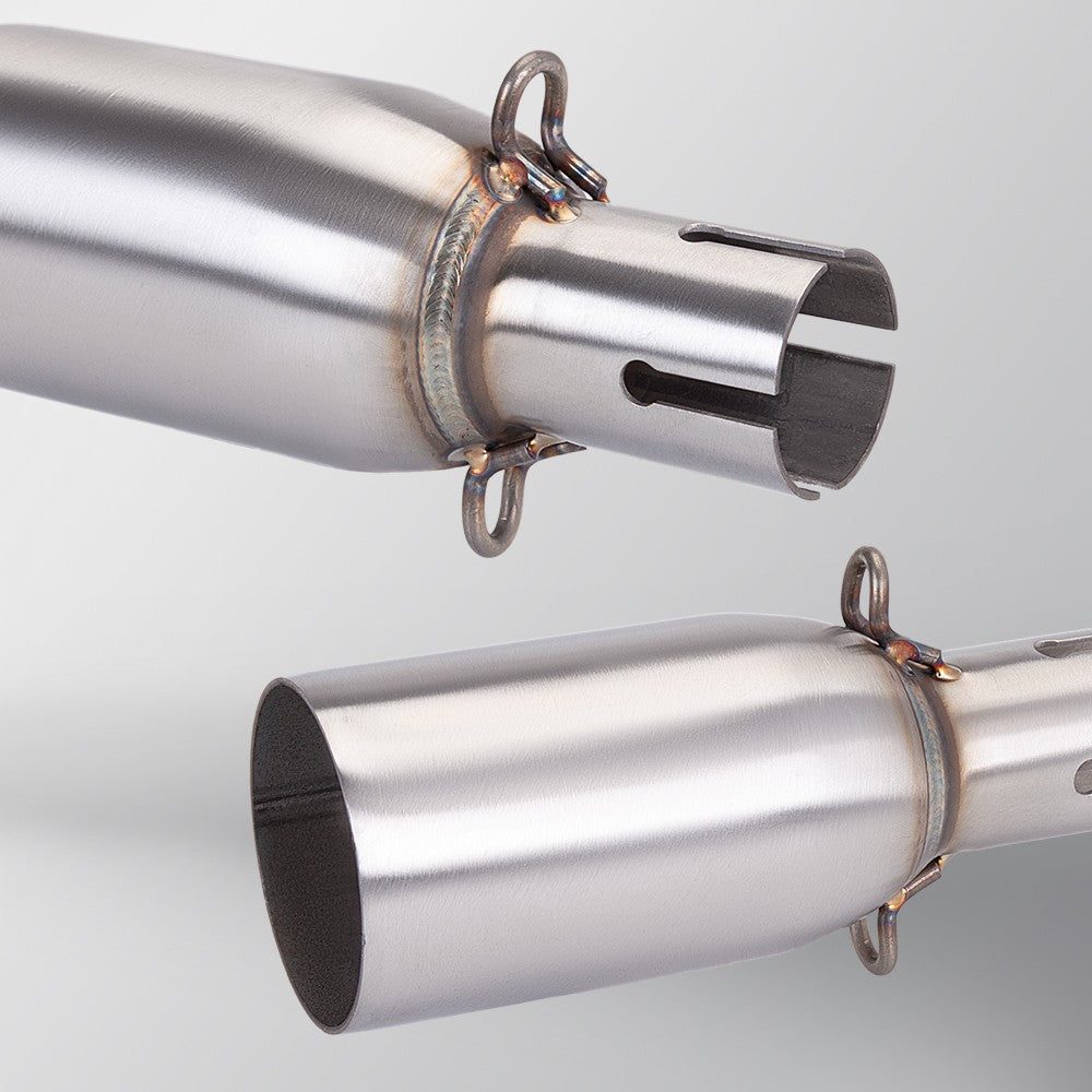 Motorcycle Universal Exhaust Mid Pipe OD 51mm ID 28-45mm Slip On Adapter Pipe Fit Most Motorbike Exhaust Mod