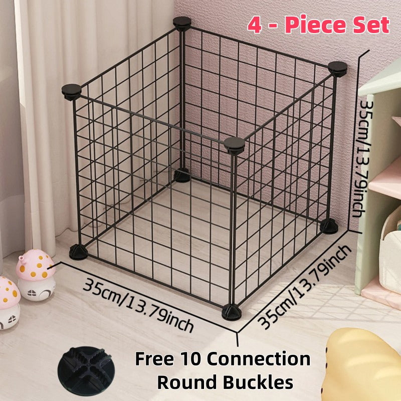 Painéis de Cerca para Pets DIY, Painéis Simples de Malha de Arame para Gaiolas de Coelhos, Gatos e Cães, Cercas Empilháveis e Montáveis, Gaiolas Multifuncionais