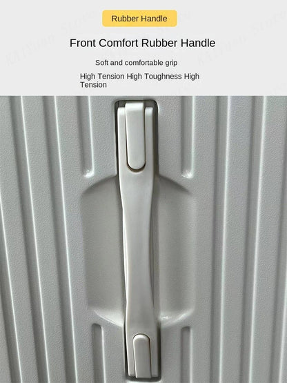 Mala de Viagem Nova com Estrutura de Alumínio, Suporte para Copo, Material PC, Mala de Cabine com Rodas, Grande Capacidade