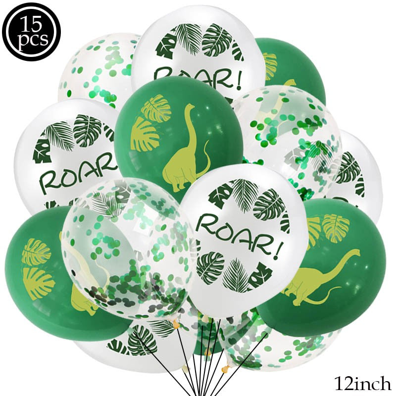 Dinosaur Party Decor 32inch Dinosaur Number Balloons 1-3 Year Olds Kid Birthday Baby Shower Matte Cartoon Foil Balloon Decors
