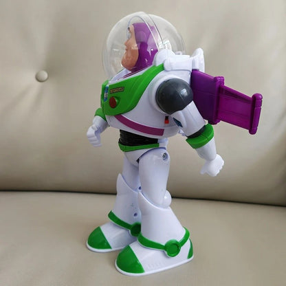 Brinquedo infantil Disney Toy Story Buzz Lightyear modelo robô elétrico que anda boneca de ação de presente de aniversário para crianças