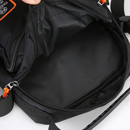 Stylish Men's Crossbody Bag with Headphone Jack, Multiple Pockets, Adjustable Strap, Ideal for Casual, Vacation Travel, Holiday