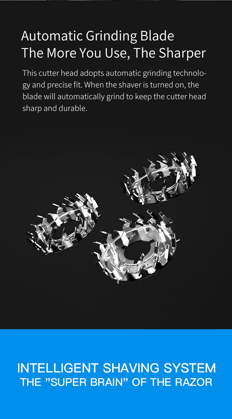Electric Shaver for men's electric shaver Smart razor for Beard timmer IPX7 waterproof Wet And Dry shaving machine Men Shaver