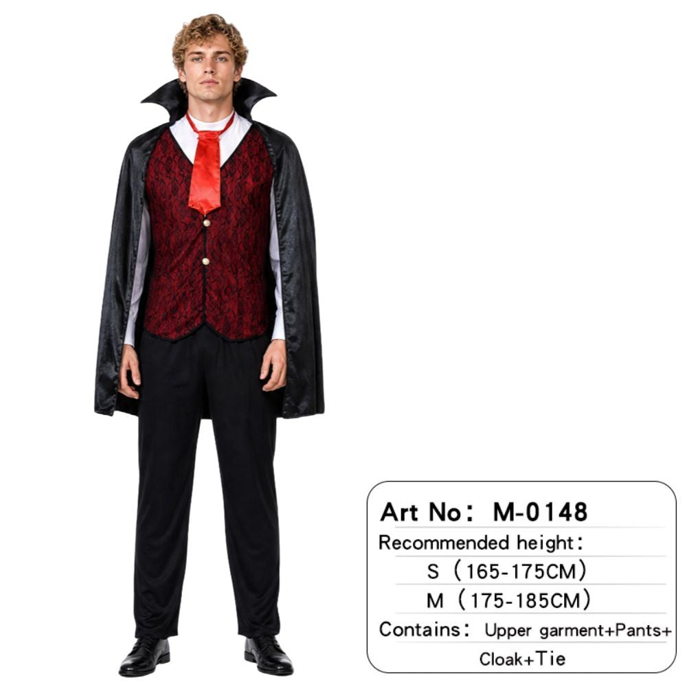 Adult Vampire Costume Men's Medieval Gothic Costume Set Suitable for Halloween Parties Movie Theme Cosplay Costume