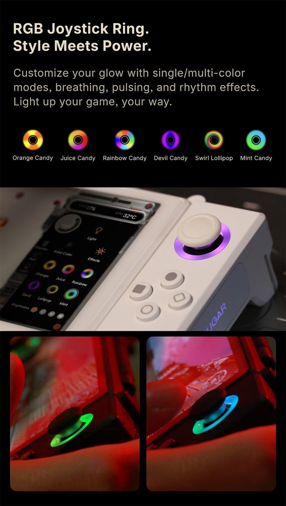 OneXugar SUGAR 1 Foldable Dual OLED Handheld Game Console Android 14 Snapdragon G3 Gen3 16GB 512GB Portable Gaming Handheld