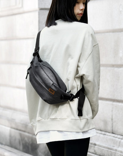 LEE Women Men Oxford Crossbody Waist Bag Waterproof Running Sport Single Shoulder Slingbag Travel iPad Pocket Daily Fanny Pack