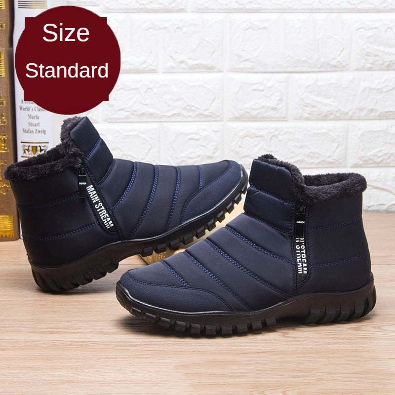 2025 Winter Men Ankle Snow Boot Waterproof Non Slip Shoe for Men Casual Keep Warm Plush Plu Size Couple Footwear Chaussure Homme