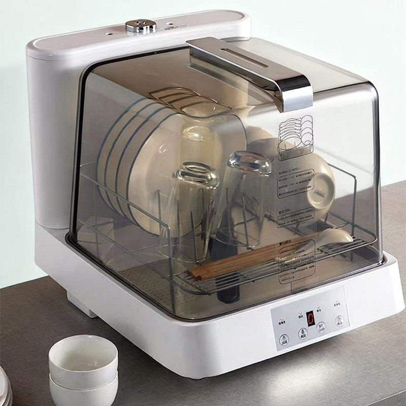 Transparent Household Countertop Mini Dishwasher, Portable Smart Automatic High-Temperature Dishwasher