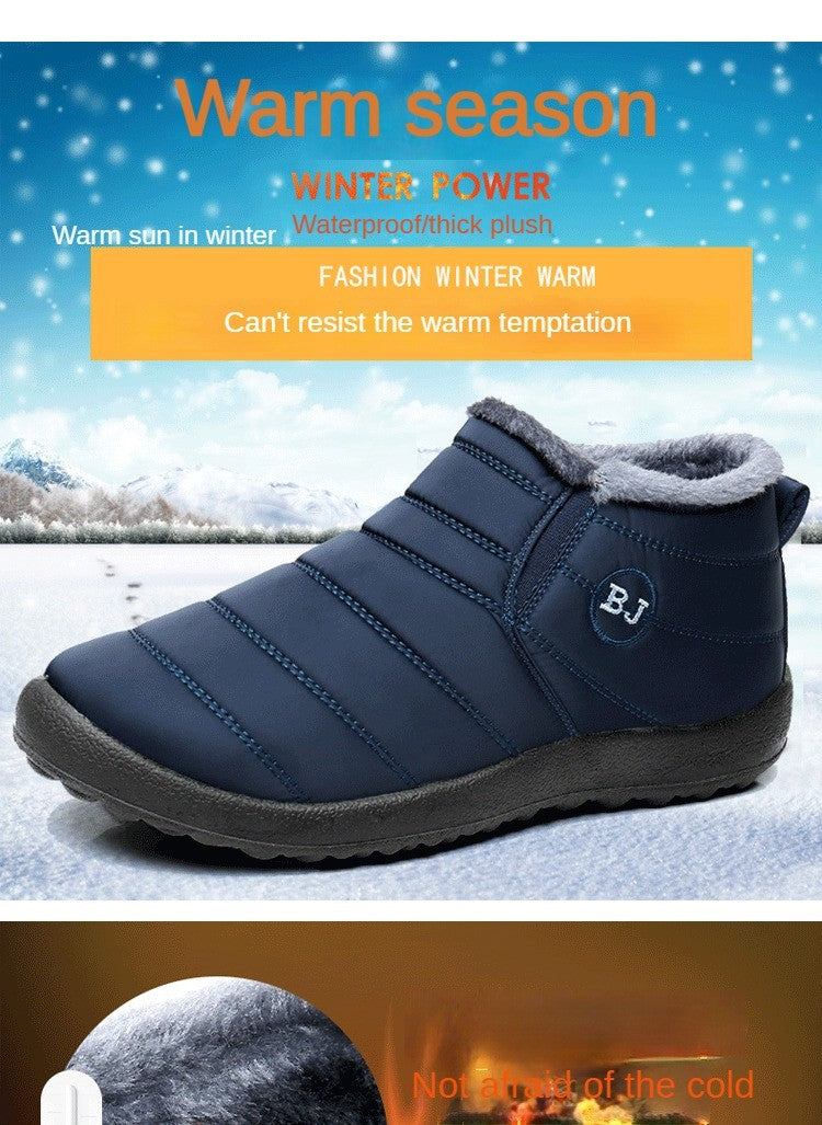Botas Masculinas de Neve para Área Externa Sapatos Masculinos Botas de Inverno Masculinas Botas de Caminhada Cano Curto Botas Impermeáveis Masculinas Sapatos de Trabalho Calçados