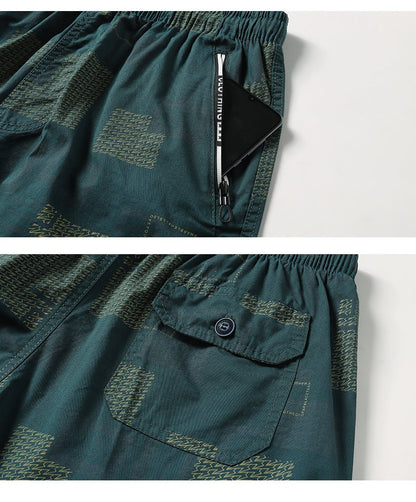 Men's Sweatpants Baggy Comfortable Shorts Male Casual Travel Outdoor Sports Bermuda Shorts Elastic Waist Y2K Print Half Pants