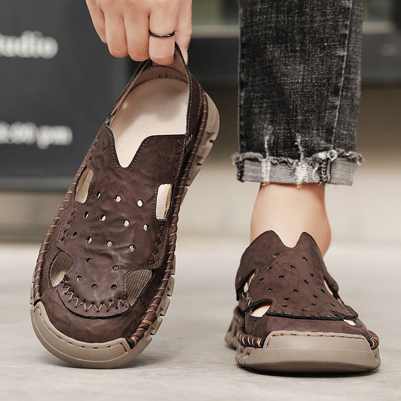 New Summer Outdoor Sandals for Men Luxury Brand Beach Shoes Anti-Slip Man Hiking Sandals Hollow Out Shoes Quick Dry Mens Sandaly