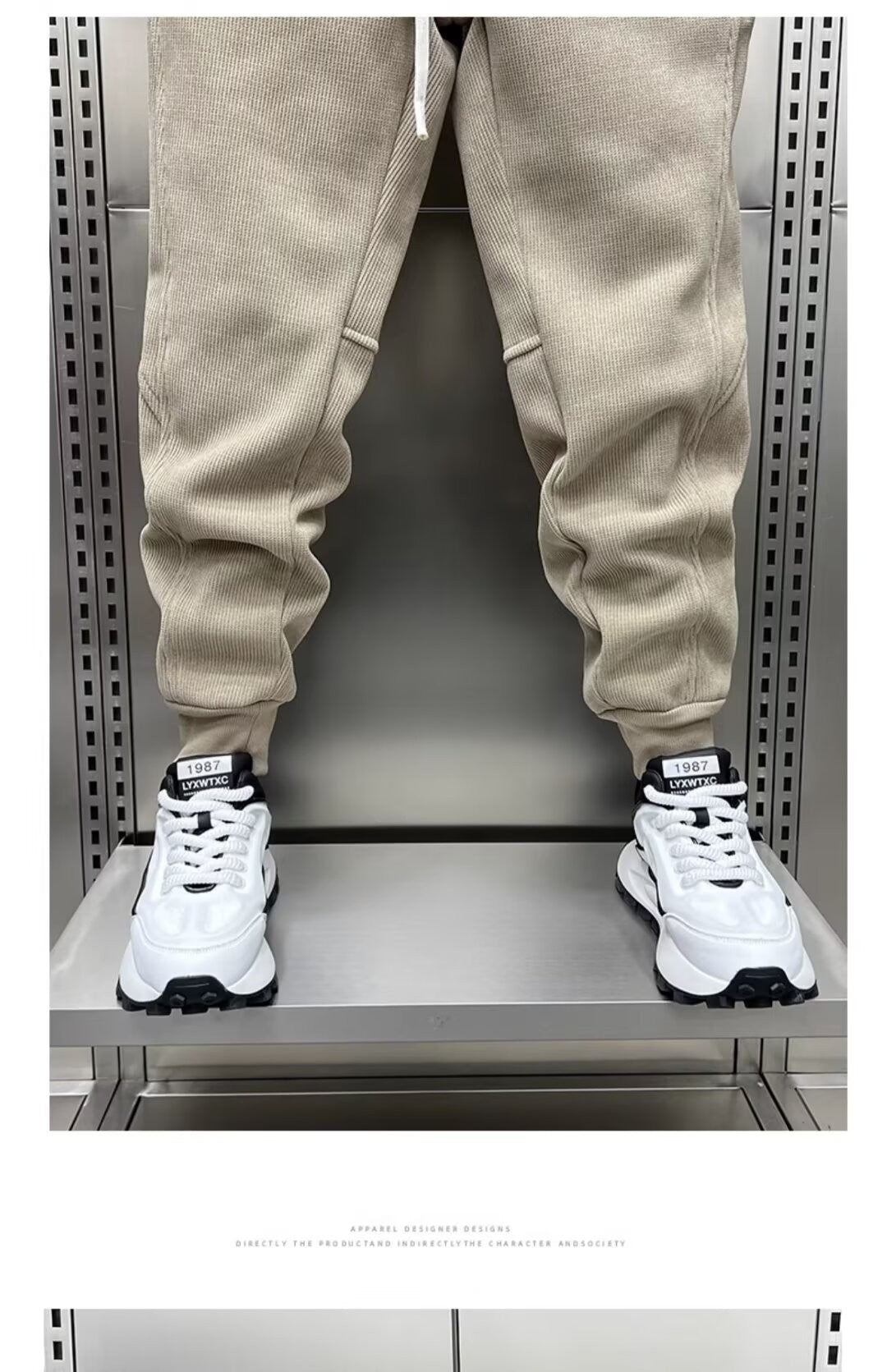 Calças Casuais Masculinas Americanas Calças de Algodão de Alta Qualidade para Outono Inverno Uso Diário Masculino Casual Calças de Moletom Soltas de Tamanho Grande