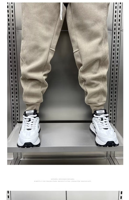 Calças Casuais Masculinas Americanas Calças de Algodão de Alta Qualidade para Outono Inverno Uso Diário Masculino Casual Calças de Moletom Soltas de Tamanho Grande