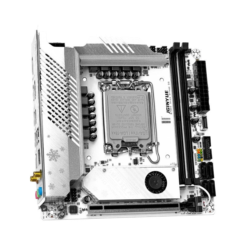 JGINYUE B760i Motherboard LGA 1700 Support Intel Core 12th 13th DDR5 Memory RAM Latest mini itx B760i-Snow Dream D5
