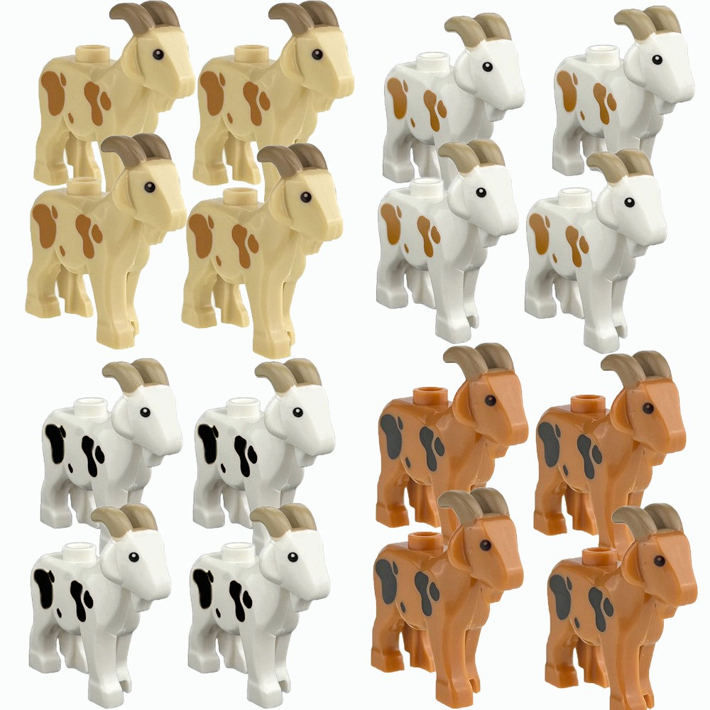 MOC Zoo Animal Building Block Accessories Set  Elephants Camel Deer Medieval Wolves Dinosaur Bricks Tyrannosaurus Model Toy