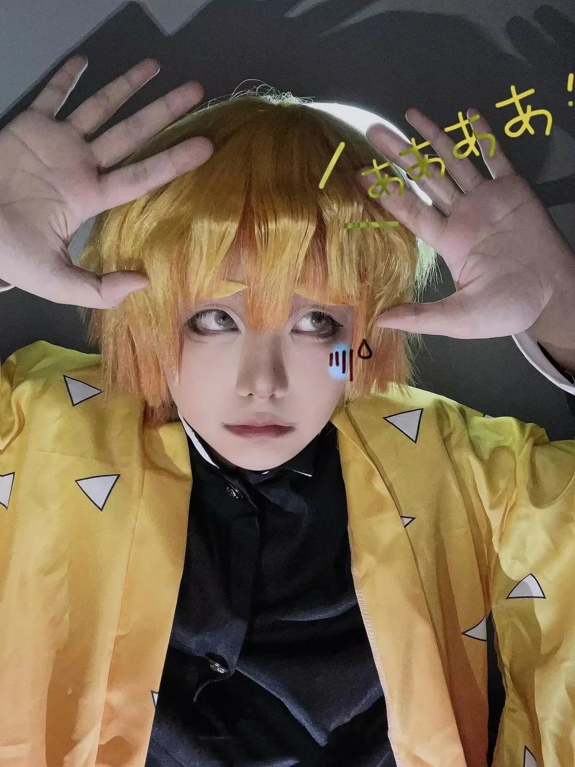 Anime Demon Moordenaar Kimetsu No Yaiba Agatsuma Zenitsu Cosplay  tuum Pruik Vrouwen Kimono Uniform Halloween Kerstfeest Kleding