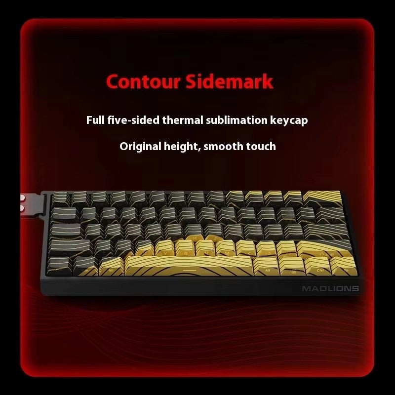 Teclado FGG Original MADLIONS Mad 60/68 HE E-sport com Switch Magnético 0.02 RT 8K HZ Com Fio RGB Hot Swap Latência 0.125ms Personalizado