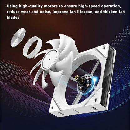 ICE Whale WX-1 Wireless Splicing PC Case Fan 120mm ARGB Mirror Cycle Effect 800-2000RPM 360mm Water-cooled Radiator Cooling Fan