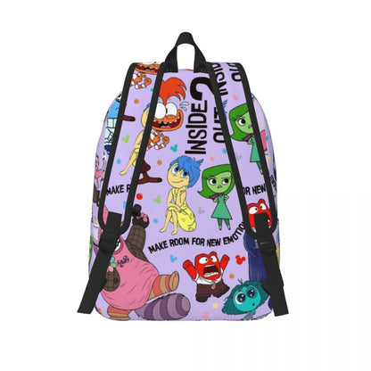 Anime Movie Inside-Out 2 Movie 2024 Backpack for Men Women Teenage Student Work Daypack College Shoulder Bag Sports