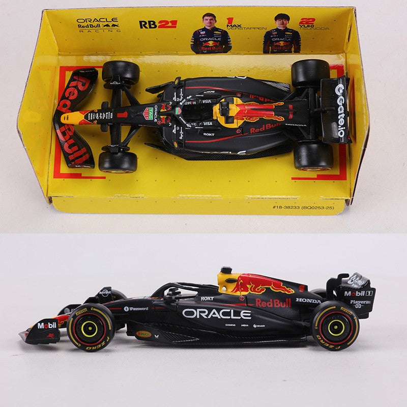Burago 1:43 RB21 Red Bull Estação do Bahrein Nº1/Nº22 Carro de Corrida F1 Modelo de Liga