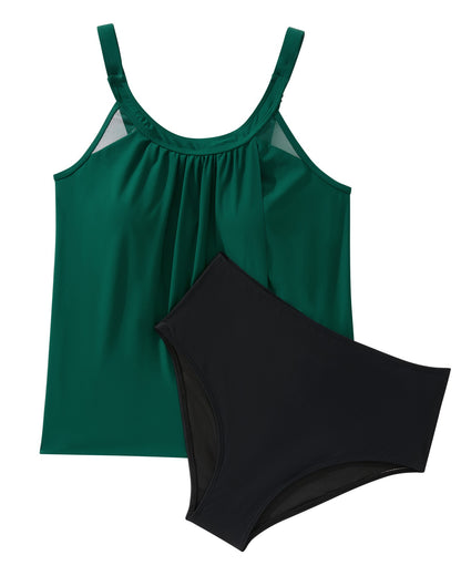 Women Tummy Control Tankini Bathing Suits High Waisted Padded Swimwear Plus Size Beachwear Swimsuit Bikini Sets Female