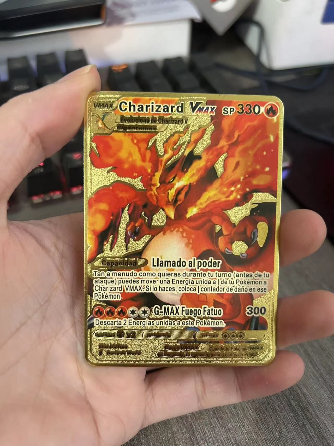 Cartas Pokémon Espanhol Cartas Metálicas Pokémon Cartas de Ferro Pokémon Mewtwo Pikachu Gx Charizard Vmax Cartas Pokémon Vmax