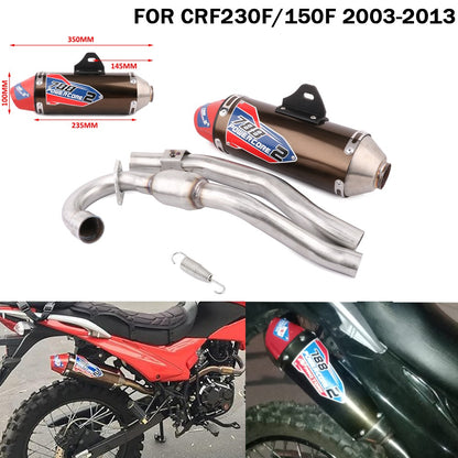 Motorcycle pipe Middle&Rear Exhaust Muffler Pipe motorcycle accessories low price For CRF230F CRF150F 2003-2013 Dirt pit bike
