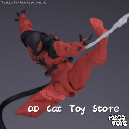 Boneco Homem-Aranha Feito à Mão Modelo Personalizado Brinquedo CT Preto Vermelho Homem-Aranha Boneco de Ação para Crianças Presente Colecionável da MessToys