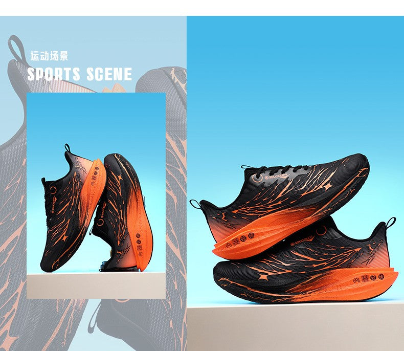 Fluorescence  Running Shoes Carbon Board Marathon Men Sports Lightweight Women's Comfortable Athletic Nonskid Sneakers Casual