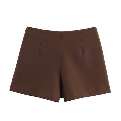 Asymmetry High Waist Mini Skirt Women Fashion Metal Decoration Elegant Skirt Shorts Woman Y2k Streetwear A Line Casual Skorts