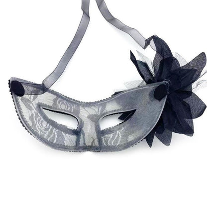 Dance Party Venetian Lace Mask Feather Flower Wedding Carnival Performance Lady Sexy Perspective Face Mask Masquerade Christmas