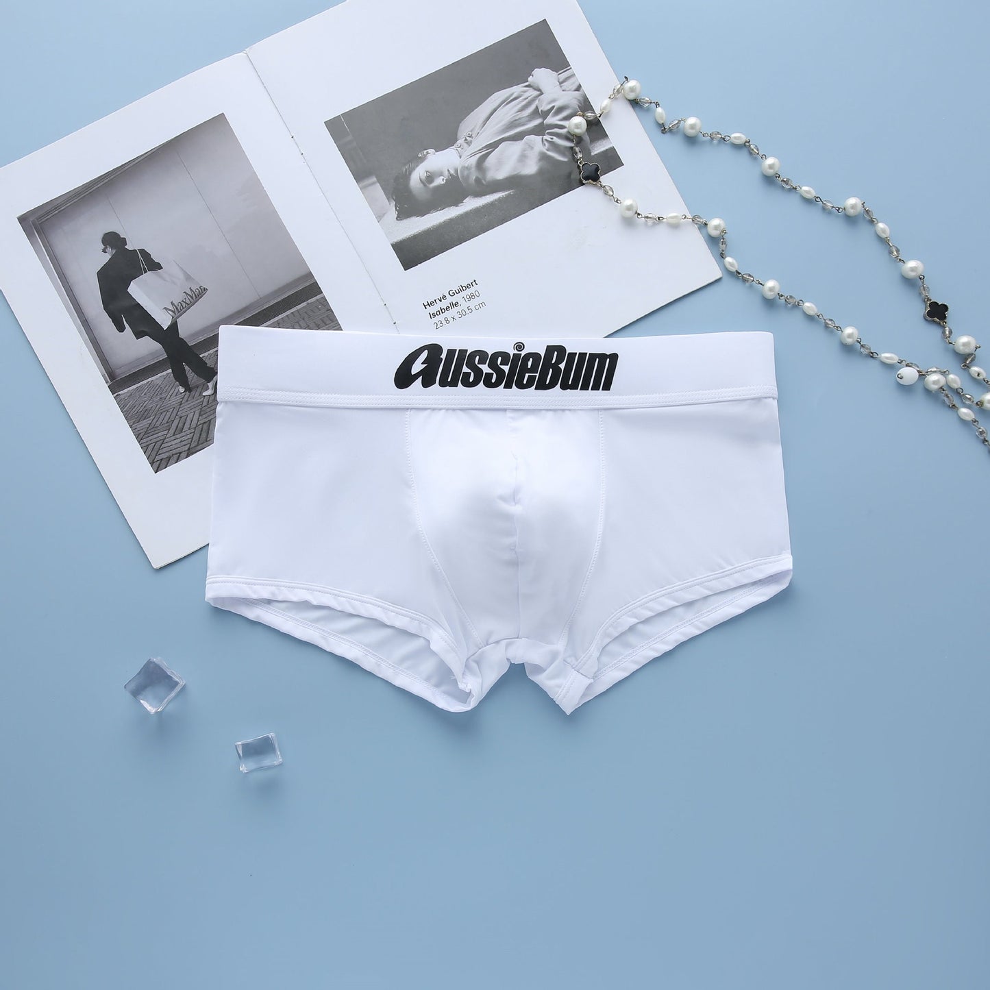 Men's simple underwear milk silk comfortable sports boxers AUSSIEBUM-M218