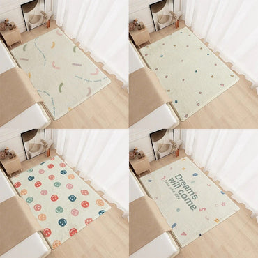 Modern Minimalism Bedroom Fluffy Carpet Area Carpets Living Room Children Girl Room Soft Rug Non-Slip Washable Mat