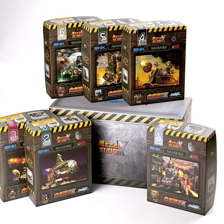Coleção New Era Models Metal Slug X Series - Miniaturas de Tanque, Aeronave, Caminhão e Bonecos de Soldados Militares