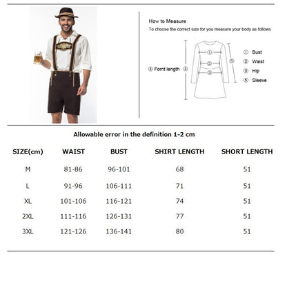 Women Adult Bavaria Oktoberfest Dress Waitress Maid Dress Man Dirndl Lederhosen Beer Carnival Party Outfit Fancy Dress