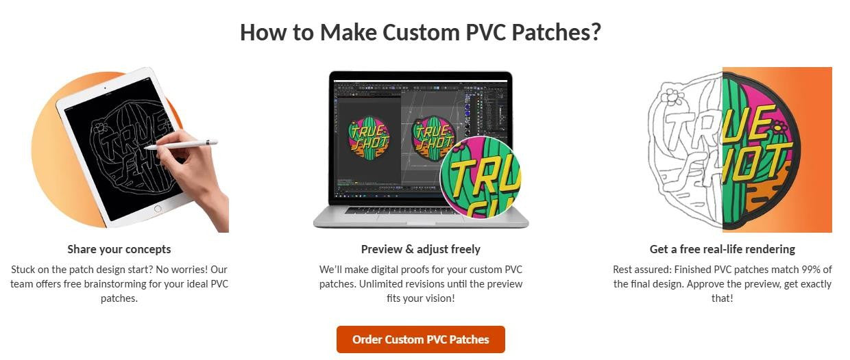 Wholesale Custom PVC Patch 3D Rubber Soft Badges Personalised Logo with Hook&Loop Backing Tactical Patches for Clothing Bags